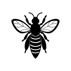 Obraz premium Honey Bee Vector Silhouette