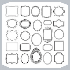 Ornamental and Calligraphic Frames Collection for Vintage Labels and Corner Designs