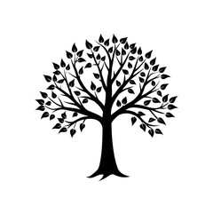 Fototapeta premium Autumn Tree Silhouette Design