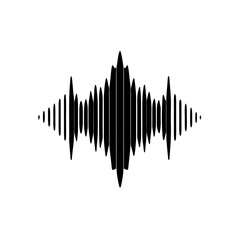 Sound Wave Line Silhouette Design
