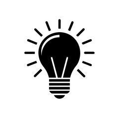Innovative Bulb Symbol Silhouette