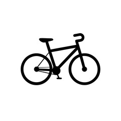 Fototapeta premium Bicycle Side View Silhouette Art