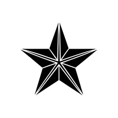 Obraz premium Simple Star Silhouette Vector Art
