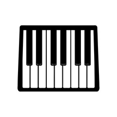 Musical Keyboard Silhouette Art