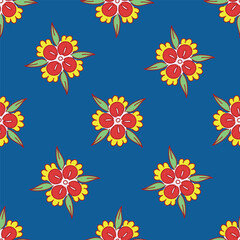 textile design with small flowers pattern image