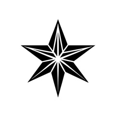 Obraz premium black and white star