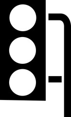 traffic light glyph icon vector, signal, stop