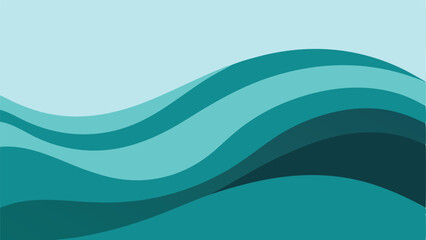 Stylized Sea Wave Background Design.
