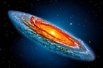 Obraz premium Vibrant Swirling Galaxy in the Cosmic Expanse