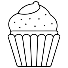 vector illustration of a cupcake