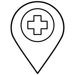 location on white background