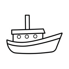 Obraz premium vector illustration of a ship