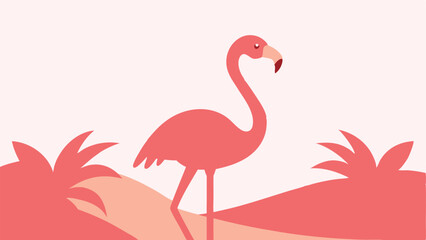 Tropical Bird Elegant Design Icon.
