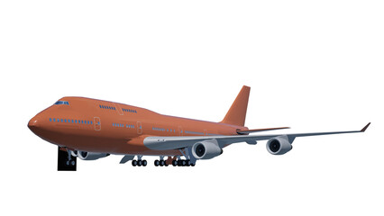 airplane on the white background isolated