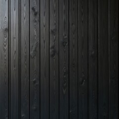 Naklejka premium Abstract background Shou Sugi Ban wood texture. Decorative timber panels close-up detailed wooden pattern. Natural vintage material. Burnt cedar wood, black charred finish. Wooden wall panels.