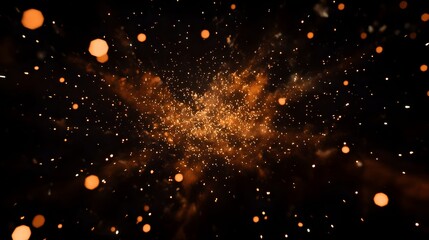 Obraz premium A vibrant fireworks display reflected on a serene frozen lake creating a stunning visual