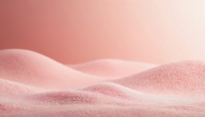 Abstract minimalist background of pink hills with gradient blush color. Soft pastel shades. Delicate illustration for web design. Modern, feminine, stylish, beauty theme. Perfect for product