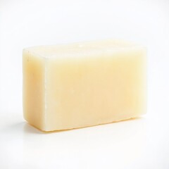 Isolated natural soap bar on white background for skincare and personal hygiene