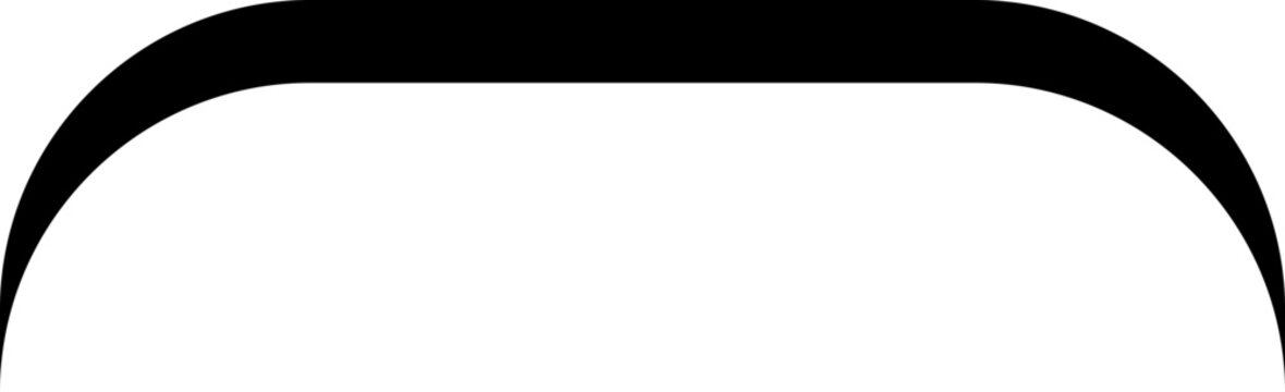 Filled black squared shape with small concave and convex opposite sides.