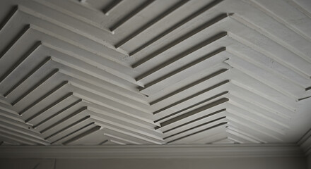 Obraz premium Ornate Ceiling with Repeating Chevron Motif for Interior Design Concepts