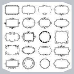 Ornamental Decorative Frames and Calligraphic Label Collection for Vintage Designs