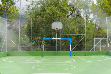 campo de futbito y baloncesto municipal pista verde