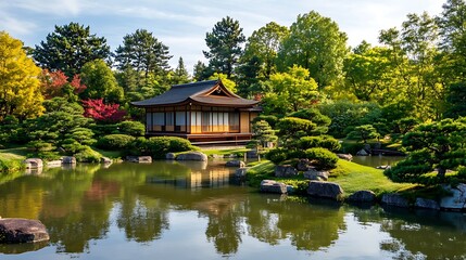Fototapeta premium chinese pavilion in garden