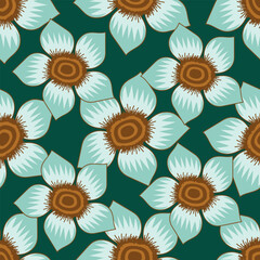 seamless floral pattern. beautiful watercolor flower pattern. vector illustration of watercolor textured abstract art textile flower design