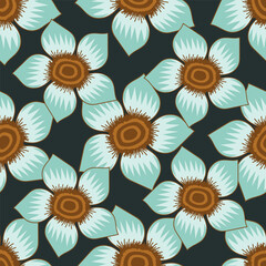 seamless floral pattern. beautiful watercolor flower pattern. vector illustration of watercolor textured abstract art textile flower design