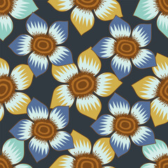 seamless floral pattern. beautiful watercolor flower pattern. vector illustration of watercolor textured abstract art textile flower design