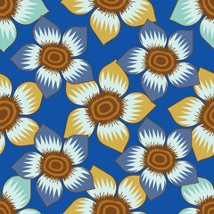 seamless floral pattern. beautiful watercolor flower pattern. vector illustration of watercolor textured abstract art textile flower design