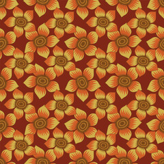 seamless floral pattern. beautiful watercolor flower pattern. vector illustration of watercolor textured abstract art textile flower design