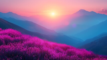 Obraz premium Dreamy sunrise landscape