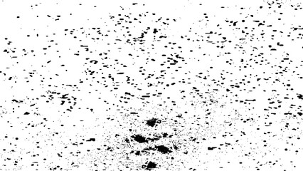 Abstract vector noise. Small particles of debris and dust. Distressed uneven background. Grunge texture overlay with rough and fine grains isolated on white background. Vector illustration.