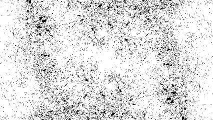 Abstract vector noise. Small particles of debris and dust. Distressed uneven background. Grunge texture overlay with rough and fine grains isolated on white background. Vector illustration.
