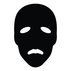 silhouette vector illustration of a Dead Eyes icon on a white background
