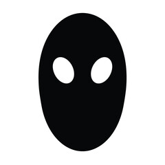 Fototapeta premium silhouette vector illustration of a Ghost Eyes icon on a white background 