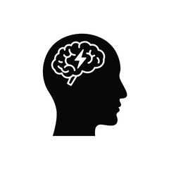 Silhouette vector illustration of a Brain Snack icon on a white background