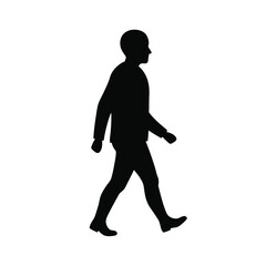 Silhouette vector illustration of a Brainless Walk icon on a white background