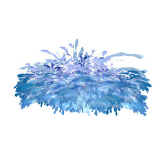 abstract dripping water splash without background