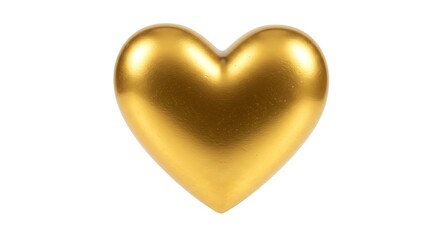 Fototapeta premium Golden Heart: Polished 3D Render, Luxurious Texture AI Generated
