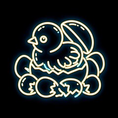 병아리, 네온사인 아트, jpeg (chick, neon sign art, jpeg)