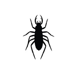 Silhouette vector illustration of a Creepy Crawler icon on a white background 