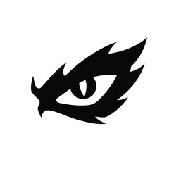 Silhouette vector illustration of a Demon Gaze icon on a white background (