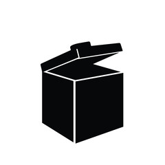 Silhouette vector illustration of a Evil Toy Box icon on a white background 