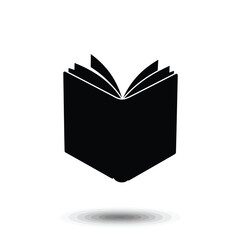 Silhouette vector illustration of a Floating Spellbook icon on a white background 