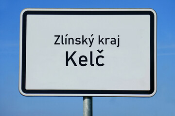 Ortsschild Zlínský kraj Kelč