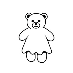 Silhouette vector illustration of a Ghost Teddy on a white background 