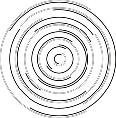 A large shape with irregular concentric circles and segments of circles.