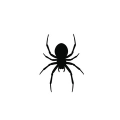 Silhouette vector illustration of a Nesting Spider icon on a white background 